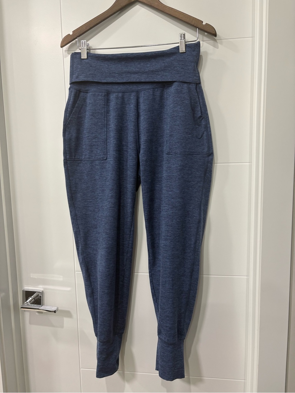 aerie Heather Navy High-Waist Jogger Pants